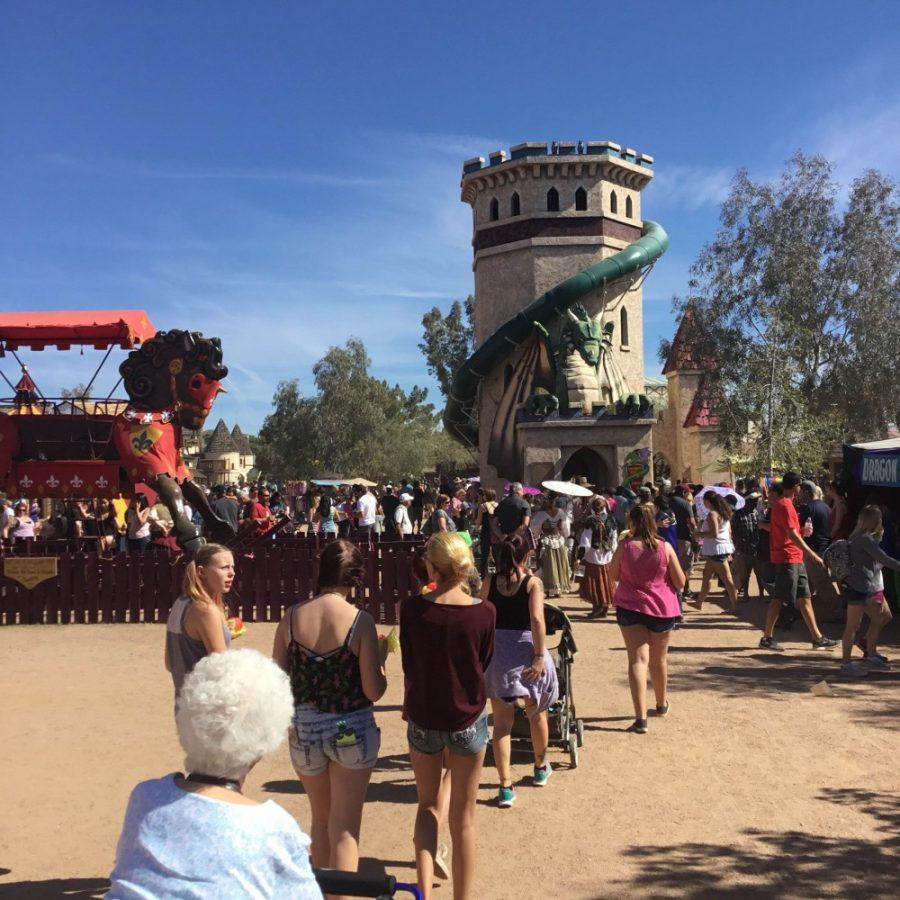 Some of the attractions at the annual Arizona Renaissance Festival, held last weekend in Apache Junction, Arizona. The festival featured crafts, psychic readings and a joust.