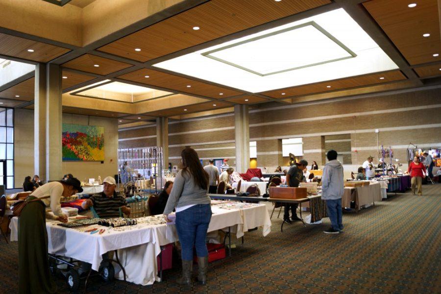 The American Indian Expo at the Tucson Convention Center on Feb. 19. The expo is a 
gathering of many local Native American tribes selling their various types of jewelries, art works 
and specialty crafts.