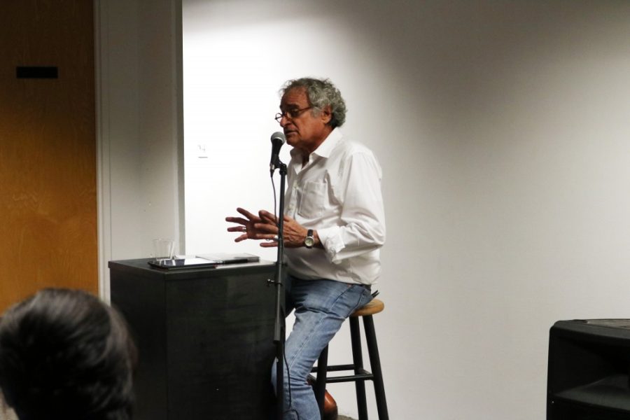 Reporter, author and UA professor Mort Rosenblum gives a talk at the Museum of Contemporary Art Tucson on Thursday, March 3. Rosenblum is being honored this April as one of the MOCA Local Genius Award recipients of 2016.