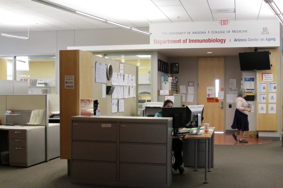 The Aging Center within the Department of Immunobiology on the second floor of the Medical 
Research Building on Tuesday, April 26th.