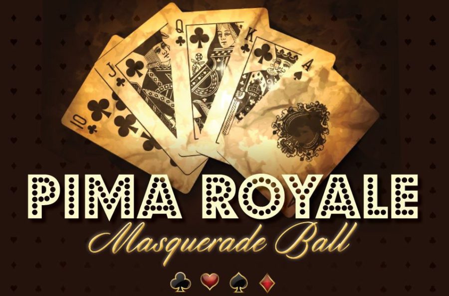 Promotional poster for Pime Royale Masquerade Ball on Friday, April 29.