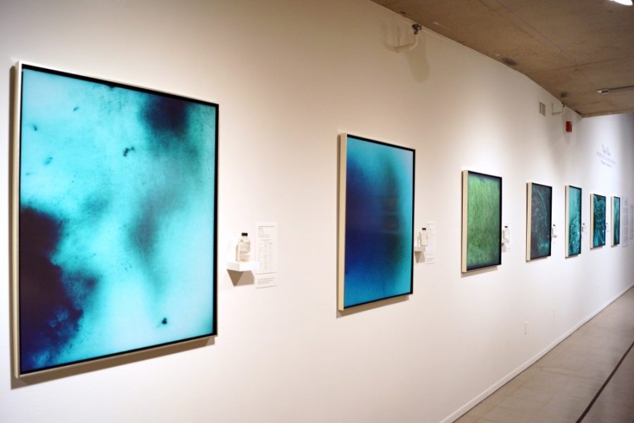 A sample of photographs featured in Kathleen Velo’s “Water Flow: Under The Colorado River” exhibit. Velo pairs the photographs with water samples from the corresponding sites of the photographs.