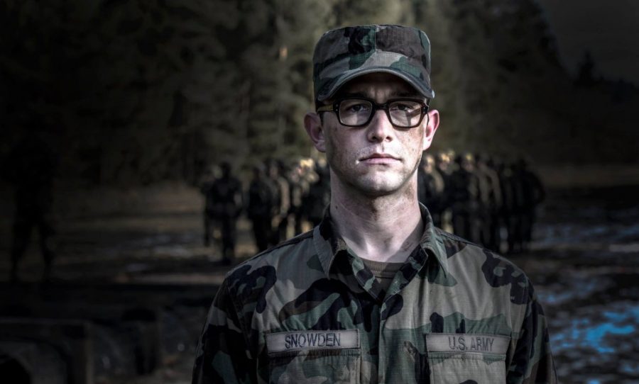 Joseph Gordon Levitt as Edward Snowden in Snowden released to theatres on Friday, Sept. 16.