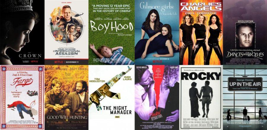 Credit, top row from left to right: Netflix; Netflix; IFC Pictures; Netflix; Sony Pictures; Orion PicturesCredit, bottom row from left to right: Gramercy Pictures; Miramax Films; AMC; Paramount Pictures; United Artists; Paramount Pictures