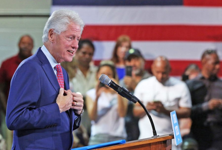Former President Bill Clinton campaigns for his wife, Democratic presidential candidate Hillary Clinton, Sept. 7, 2016 at Dr. James R. Smith Neighborhood Center in Orlando, Fla.  (Red Huber/Orlando Sentinel/TNS) 