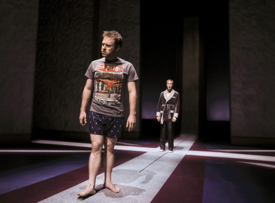 Dylan Saunders and Adam Haas Hunter in Arizona Theatre Company’s King Charles III. (Photo by Jeff Smith).