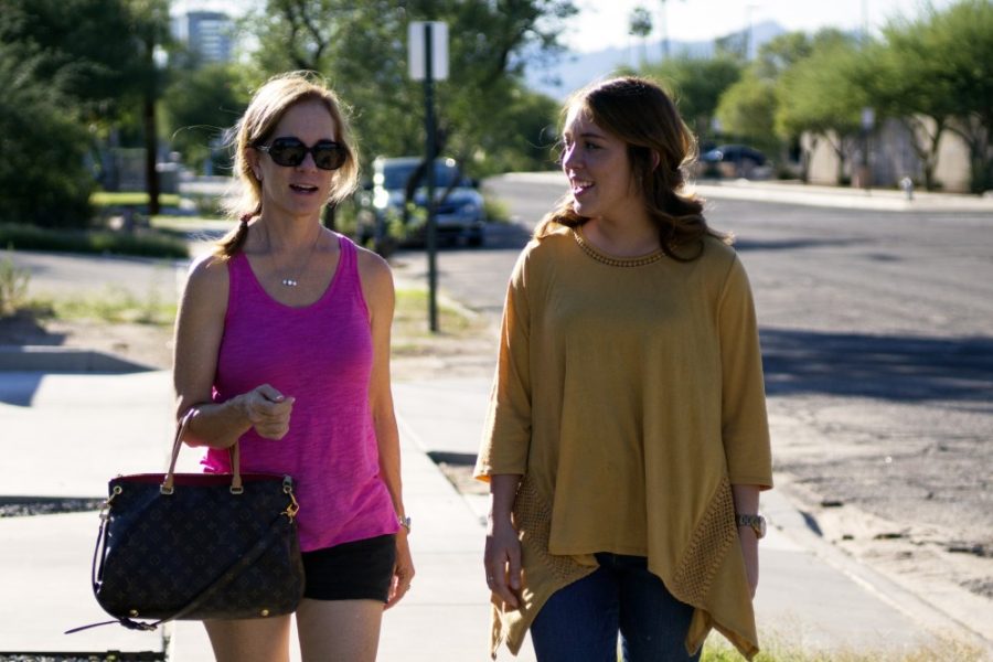 English studies senior Tatum Hammond and her mother, Colleen Hammond, go for a walk just outside of campus on Monday, Oct. 10. Tatum’s mother was visiting for the day from Chandler, Arizona just before Family Weekend.