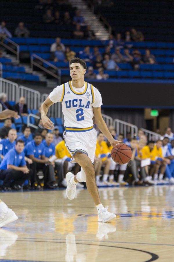 UCLA Lonzo Ball drives the ball down the court on Nov. 1, 2016. The Bruins are the No. 3 ranked team in the country and face Arizona on Saturday at 2 p.m. MST.