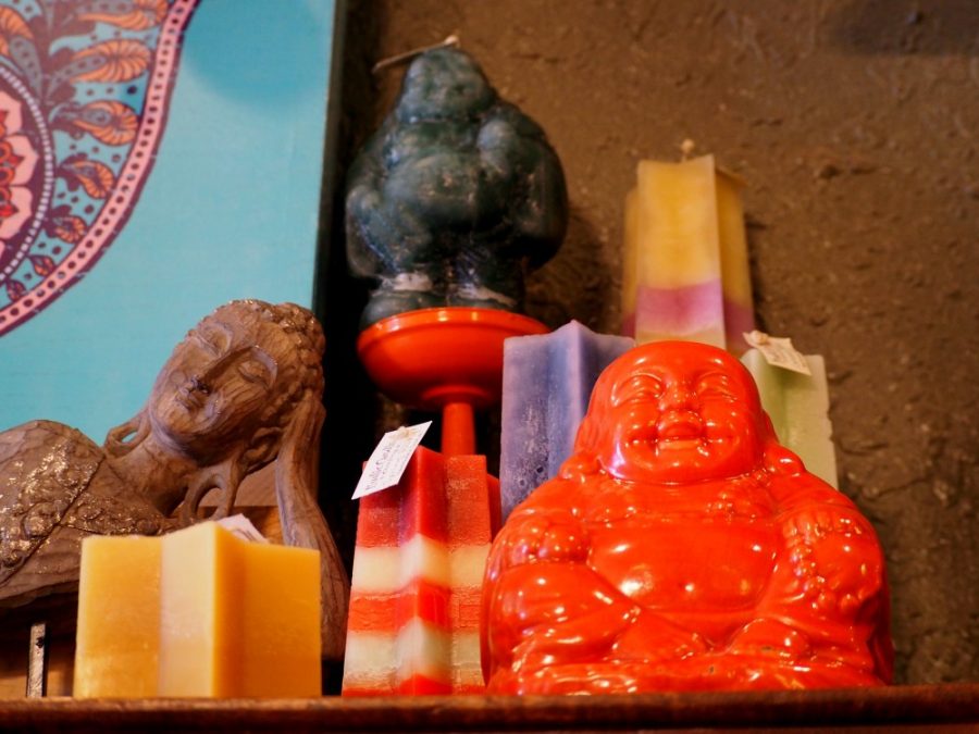 A variety of locally crafted candles on sale at the Rustic Candle Company located on 4th Avenue.