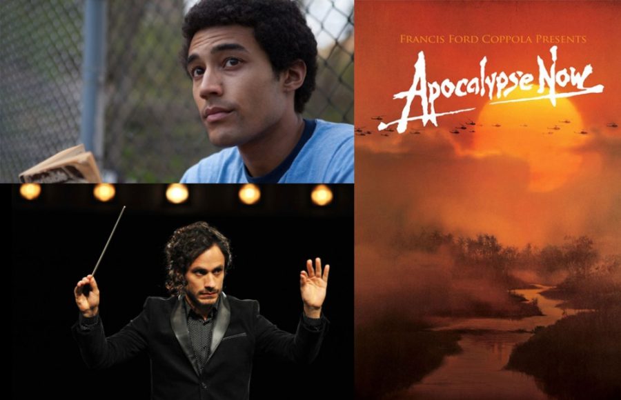 Promotional images for Netflix’s Barry, Amazon’s Mozart In The Jungle and Francis Copolla’s Apocalypse Now.