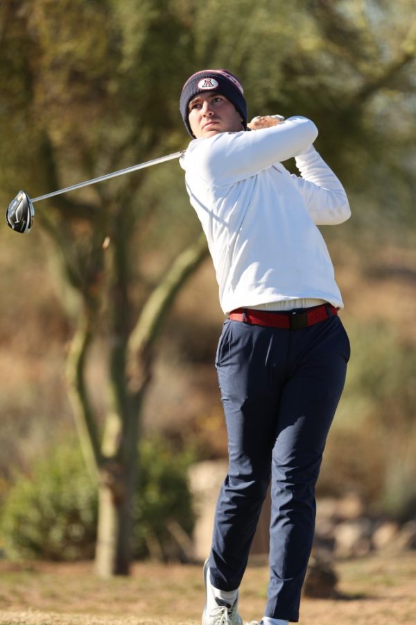 January 23, 2017.  Junior George Cunningham during Day One of the Arizona Collegiate.  Sewailo Golf Course, Tucson, AZ.