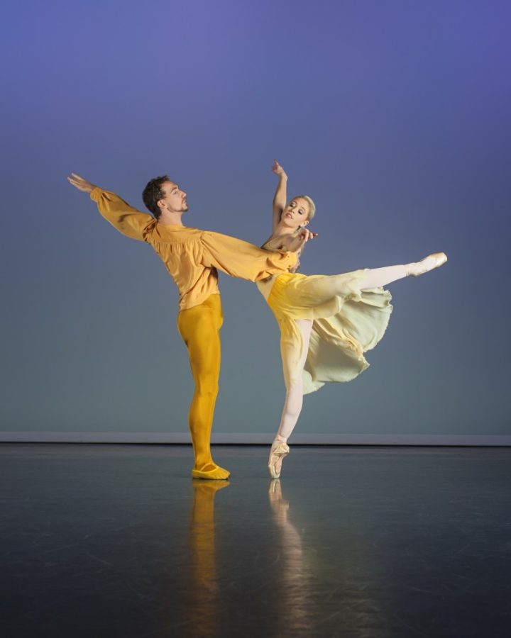 UA Dance Ensemble members Allyson March and Maxwell Foster perform in Christopher Wheeldon’s The American. The piece will performed alongside Les Noces.
