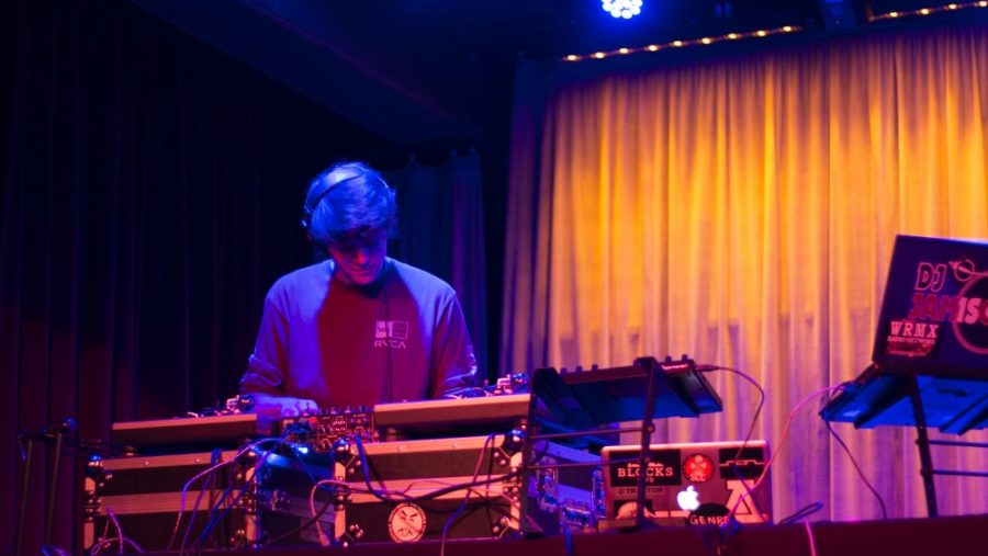 A deejay performs during Round 1 of the UA Deejay Competition on Thursday, Feb. 9, at Club Congress. Three finalists from the competition will advance to play for Grandmaster Flash on Feb. 28.