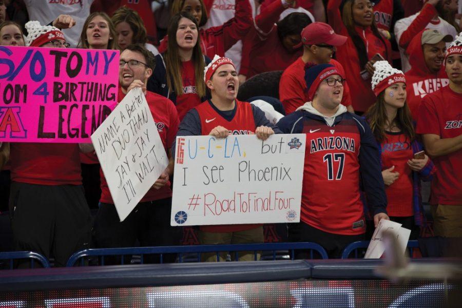 A UA student made sign during the ESPN coverage of College GameDay on Feb. 25.