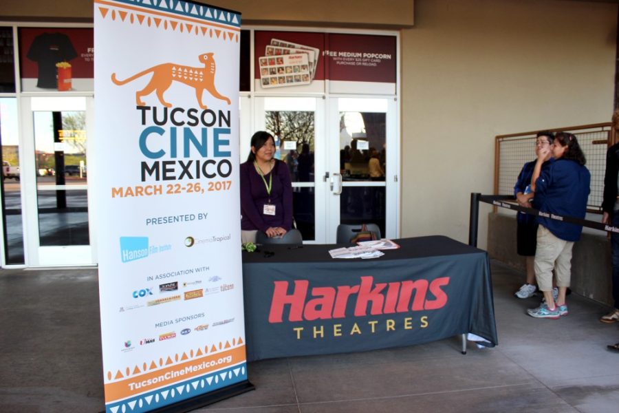Entrance set up for Bellas de Noche at Harkins Tucson Spectrum 18 on Friday, March 24. Tucson Cine Mexico made the admission for this film and other films free for the public.