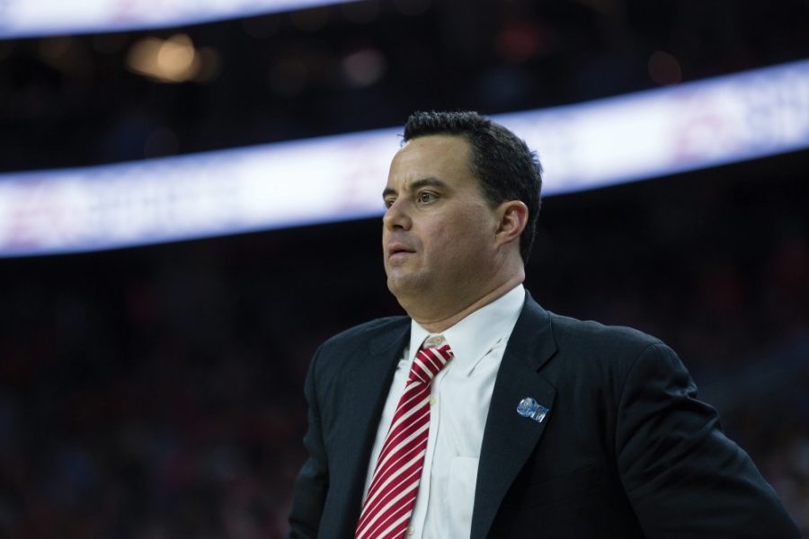 Sean Miller looks on to his team during the Arizona-UCLA game on Friday, March 10. 