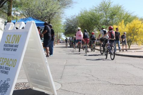 Cyclists at Tucson's Cyclovia on Sunday, April 2. Cyclovia is hosted biannually and features a wide variety of local business and community members.