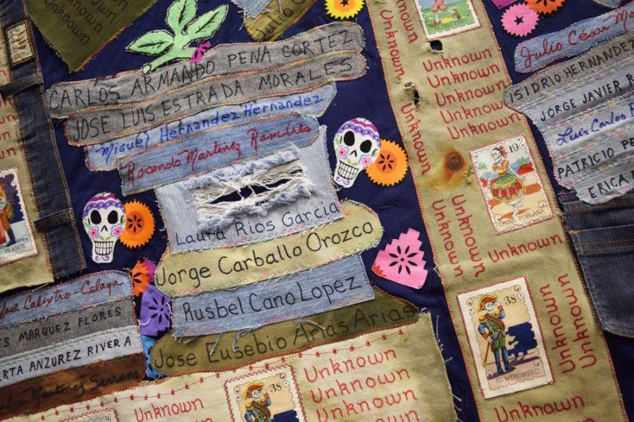 The Migrant Quilt Project believes in art as activism. The quilt-makers sew the quilts out of migrants discarded clothes found in the desert and embroider them with the names of migrants who died while attempting the journey.
