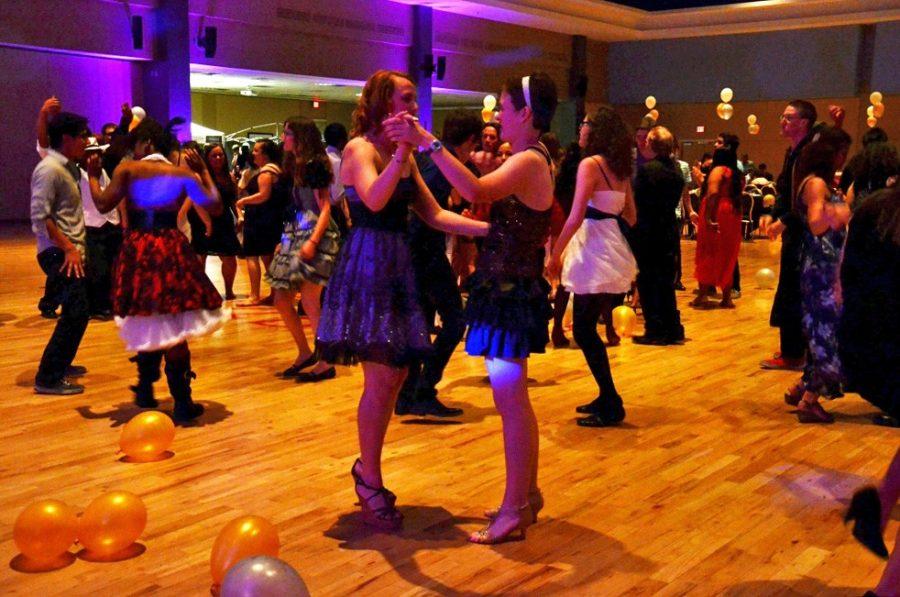Students dance during the ASUA Pride Alliances steampunk-themed Second Chance Prom in the Student Union Memorial Center Ballroom in April 2014. This years Second Chance Prom is themed Masqueerade.