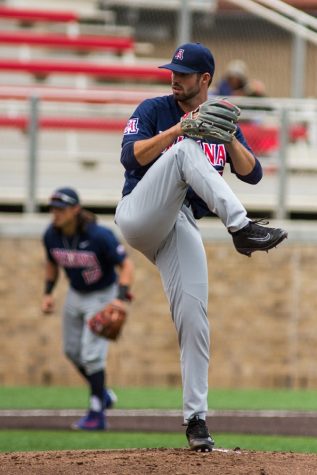 Arizona junior pitcher Cameron Ming started for the Wilcats against Delaware on June 3, 2017, at Dan Law Field. Arizona played Delaware in the third game of the NCAA Lubbock Regional on Saturday June 3, 2017.
