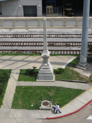 The Battle of Liberty Place monument, previously on display in New Orleans until April 24 of this year. The city council removed the monument due to public outcry over its memorializing of a white supremacist group, Crescent City White League and their attempted usurpation of power from state government during the post- Civil War Reconstruction Era. 