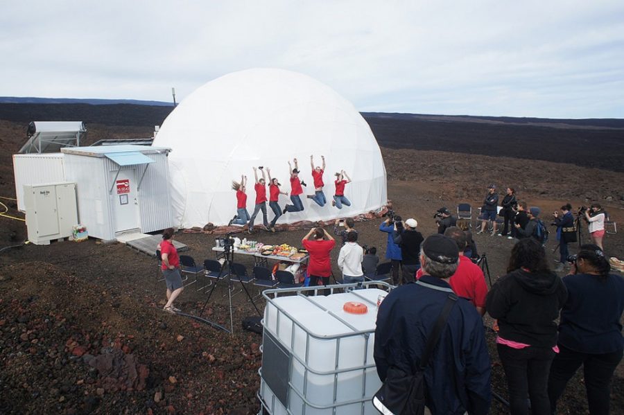 The participants of the HI-SEAS mission. The HI-SEAS facility is similar to UAs Biosphere 2, but is used to simulate missions to Mars.