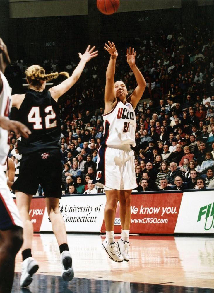 Arizona women's basketball assistant coach Morgan Valley when she played for the UConn from 2000 to 2004.