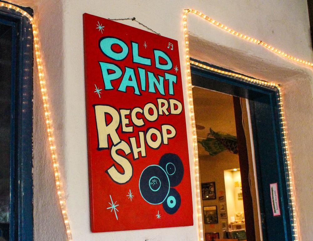 The outside of Old Paint Record Shop.