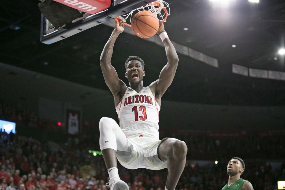 Freshman sensation Deandre Ayton made his debut against Northern Arizona, scoring 19 points and hauling in 12 rebounds.