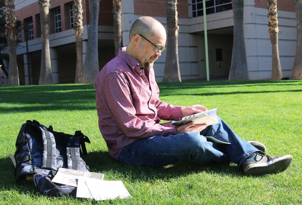 Michael Baker, a non-traditional student at the UA, is the co-founder of Miranda's Station Review: Creative Writing and Poetry magazine. Baker, 52 has returned to finish school and revive the magazine.
