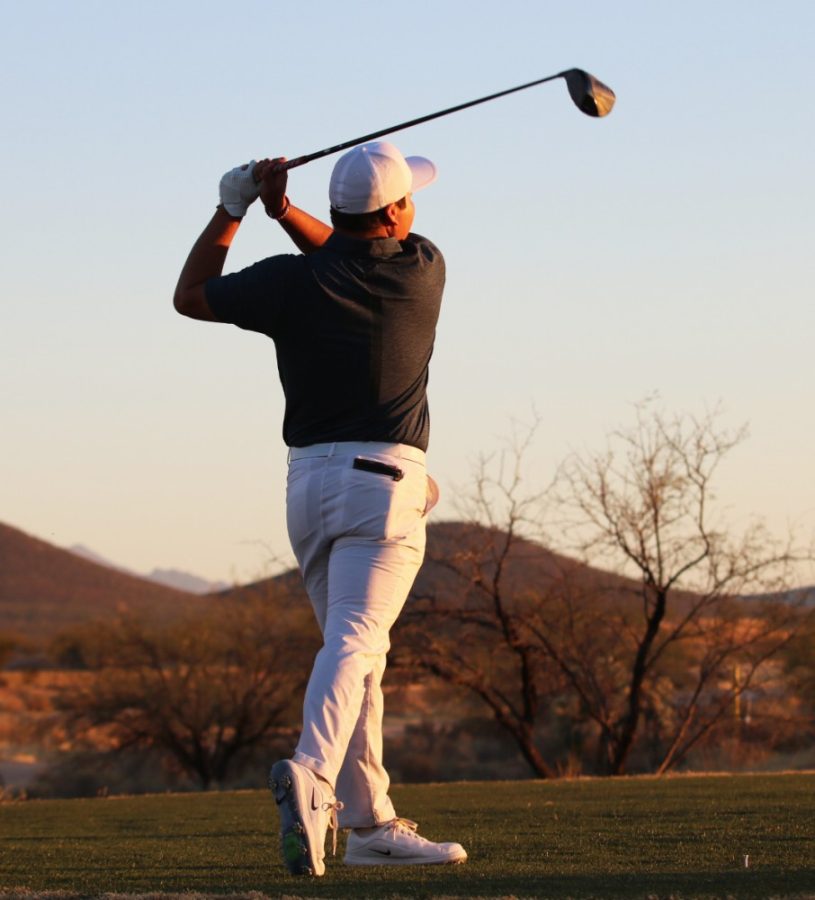Brad Reeves in the Arizona Intercollegiate Golf Tournament on Jan. 29, 2018.