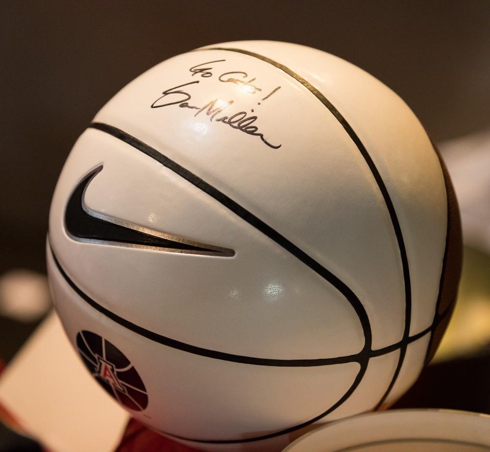 An Arizona pride basketball signed by Men's Basketball Head Coach Sean Miller was, among other items, a raffle prize for the Colorado Cats.