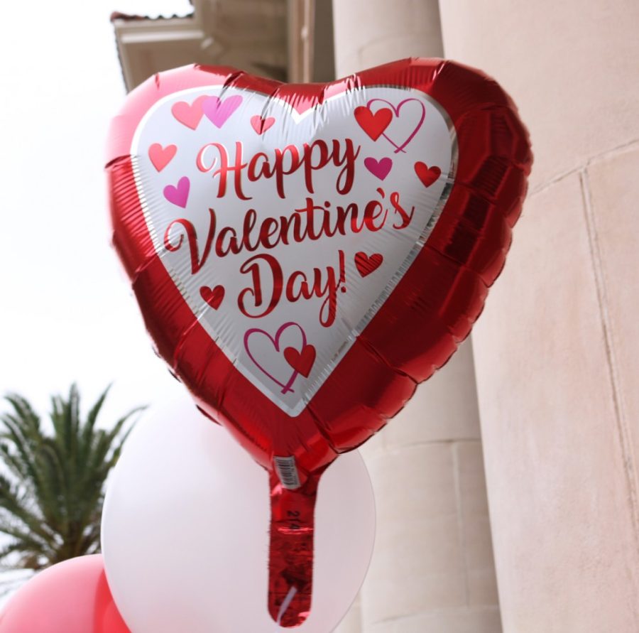On Wednesday Feb. 14, Valentines Day balloons were floating just outside the Forbes building.