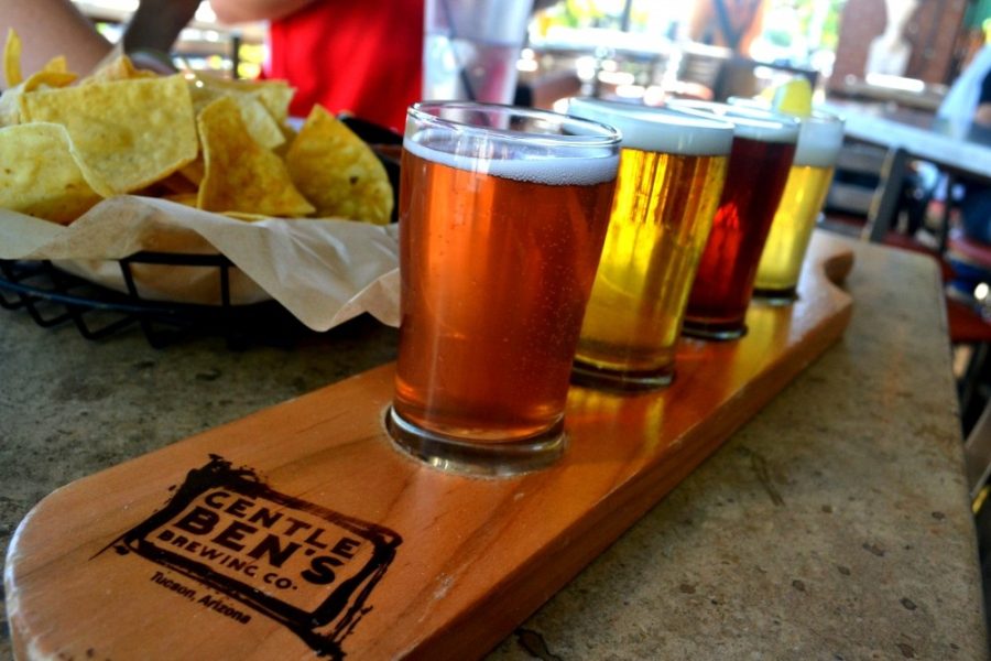 Gentle Ben’s Brewing Company located on University Boulevard sells a combination of beers named “Flight,” which includes different shades of beer and bitterness. All beers are brewed locally with their store, Barrio Brewing Co.