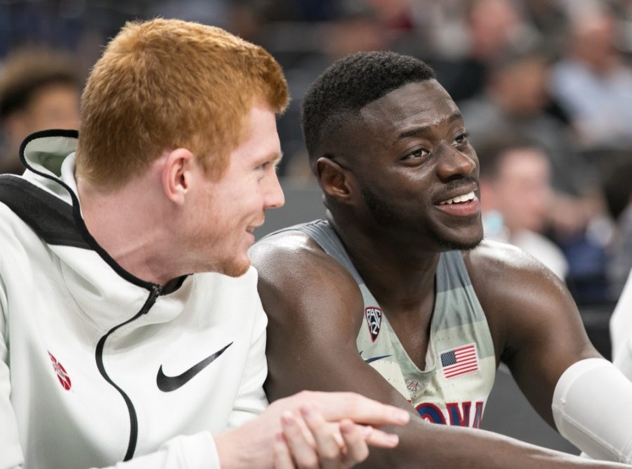 Arizonas Rawle Alkins smiles after fouling out late in the Arizona-USC Championship game at the 2018 Pac-12 Tournament on Saturday, March 10 in T-Mobile Arena in Las Vegas, Nev. Alkins finished with six points and six rebounds.