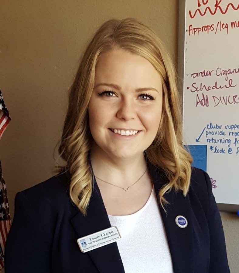 Lauren LEcuyer, former NAU student body president, is now the new student regent for the Arizona Board of Regents