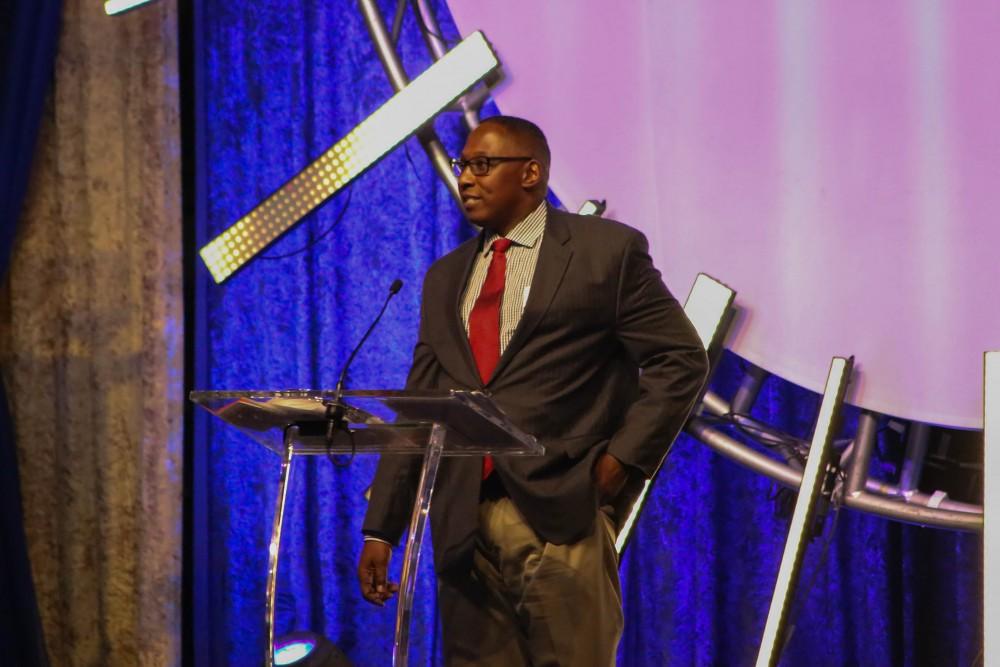 Marcel Wade a former football player at the UA was honored with the A- Club Silver Anniversary Award at this years 2018 Catsys Award Ceremony on Monday April 16 at the McKale Memorial Center.