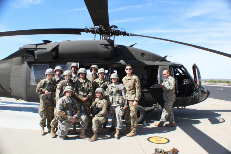 UA+ROTC+cadets+before+taking+off+on+a+Blackhawk+helicopter+as+part+of+their+training+on+Thursday%2C+April+12.