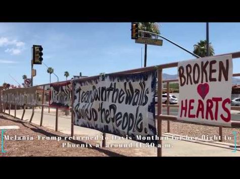 First Lady Melania Trump arrived in Tucson this morning to visit the border patrol headquarters and took a tour of one of the immigration facilities which shelters undocumented immigrants.