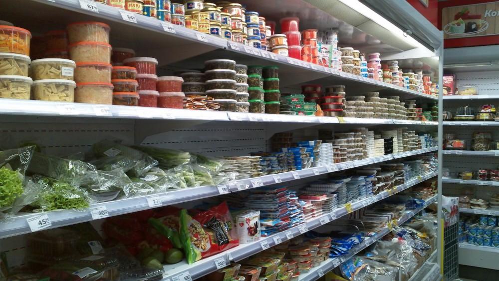 A grocery store in Moscow, Russia where the study abroad students shop for food. The language barrier means most students use their translating dictionaries to identify food, according to Marcheva.