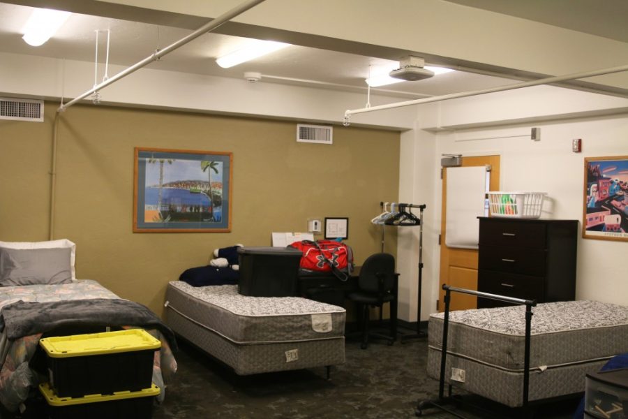  The lounges in Coronado residence hall have been converted into temporary living for students currently on the waiting list dorm rooms. To provide housing for as many students as possible, some residence halls were overbooked, and students in temporary living will need to stay there until others move out.  