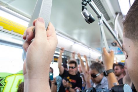 Passengers piled into a Tucson streetcar this Saturday, July 28, to see the band "Nothing More" perform in celebration of the SunLink's 4-year anniversary.