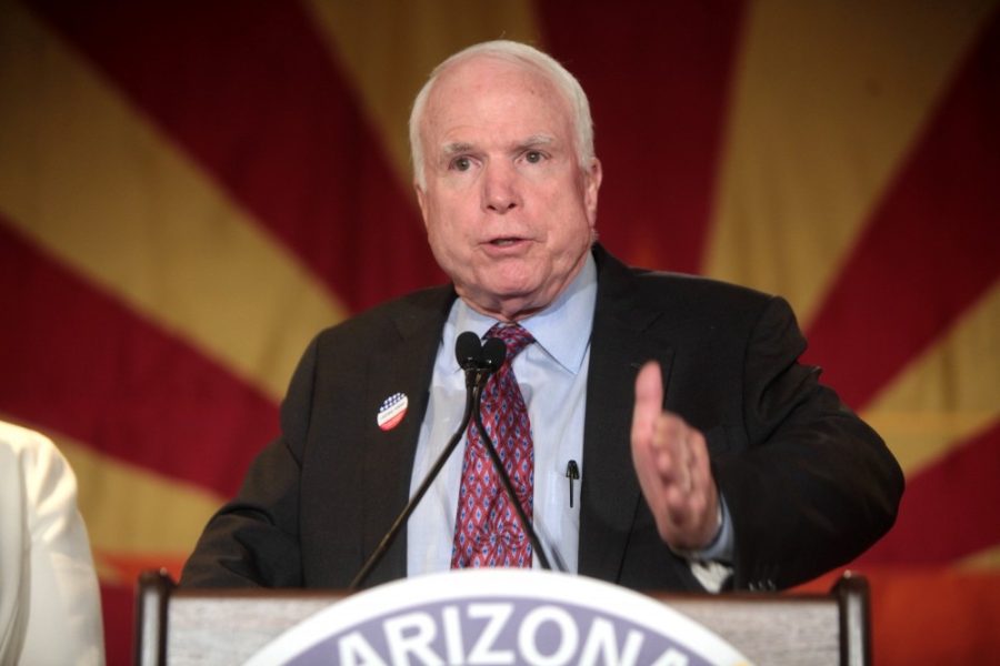 Senator John McCain, R-Arizona, in Arizona.