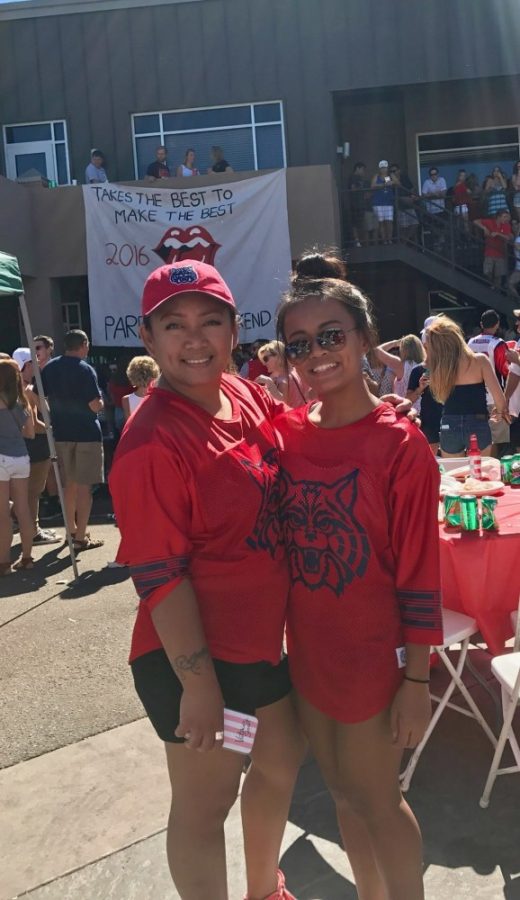 Mikayla Balmaceda, right, and her mom from family weekend at Theta Chi in her freshman year, 2016.