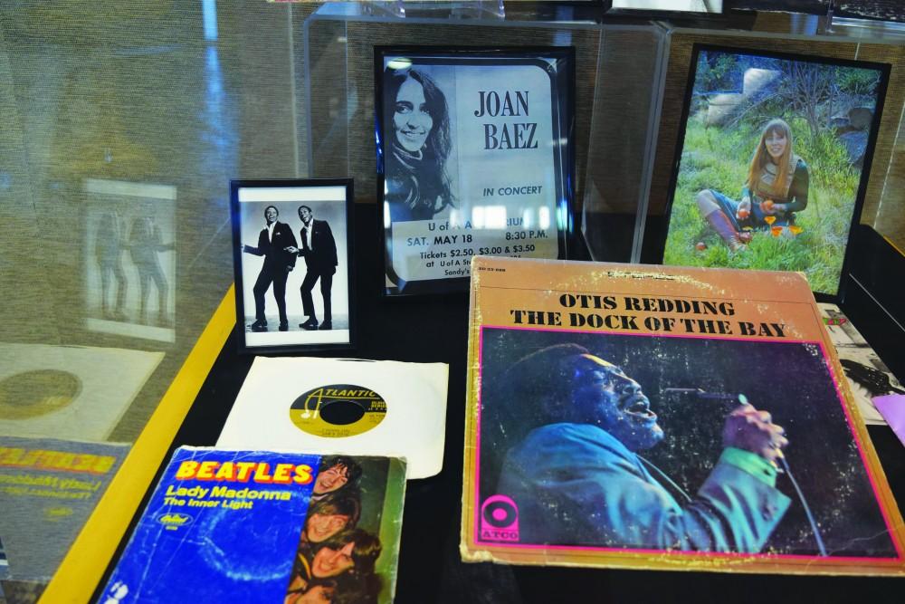 A tribute to popular 60s music, such as The Beatles and Otis Redding, on display at the "1968 in America" special collections exhibit at the University of Arizona. The exhibit runs from September to December and is meant as an homage to both Tucson and America during 1968.
