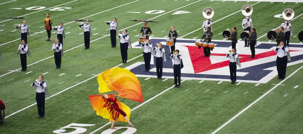 Willow Canyon High School marching band performs at the 65th annual Band Day held at the University of Arizona Stadium on Saturday, October 13. Band Day helps high school students gain experience as a group.