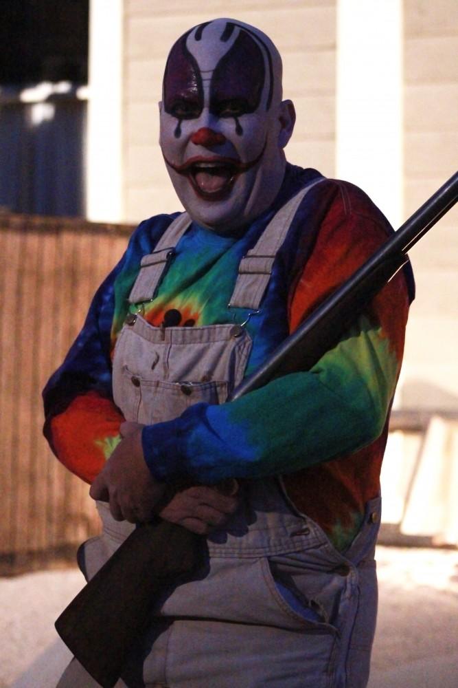 Pappy Scrap the clown getting ready to officially start of Saturday's night 'Nightfall'