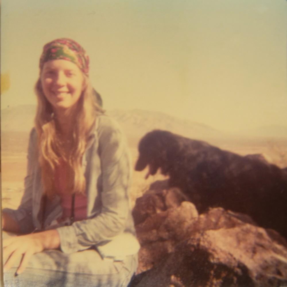 Debbie Skarda and Robert Skarda's dog in the Tucson Mountains in 1975. This was taken on one of the couples' first dates.