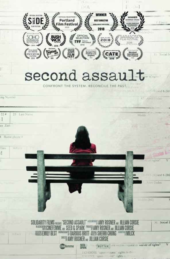 The film poster of UA alum Jillian Corsies documentary Second Assault. The film speaks about Corsies experience with sexual assault and her journey of recovery. 