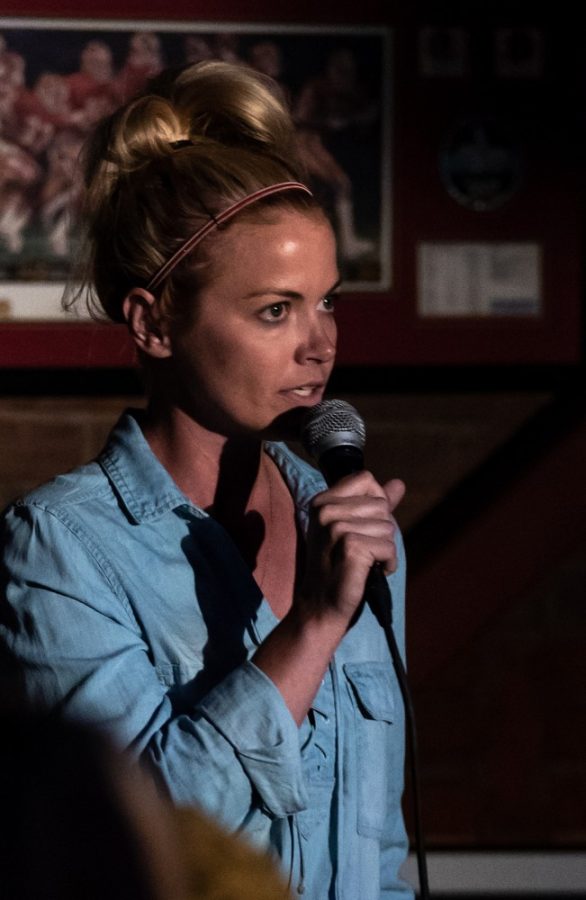 University of Arizona Alumna Aubree Sweeney, a graduate from 2011, go a degree in in English and a career in comedy. Sweeney, based out of Los Angeles, does lots of traveling on the road as she goes on comedy tours and prepares for performances. 